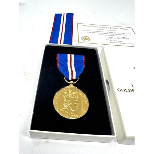 420 - Queens Golden Jubilee Medal 1952-2002 Boxed,