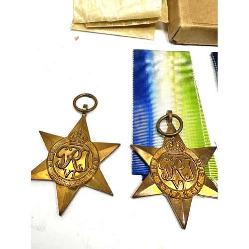 421 - Boxed ww2 medal group  inc atlantic star etc