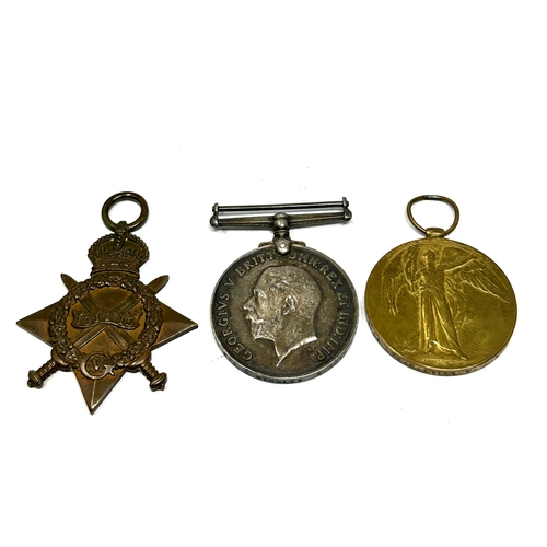 423 - ww1 trio medals to 2855 pte c.midgley w.york .regiment discharged wounded in 1916