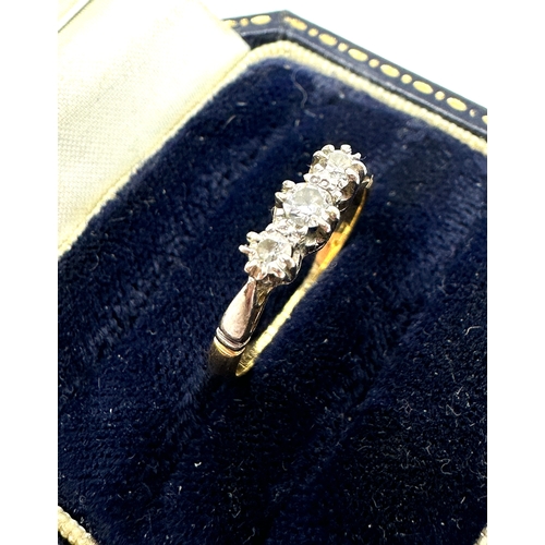 106 - 18ct gold diamond ring weight 2.1g