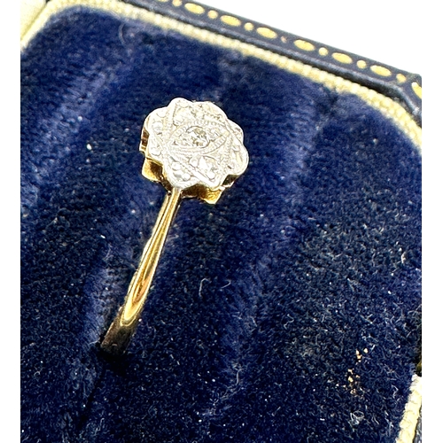 143 - antique 18ct gold diamond ring weight 1.4g