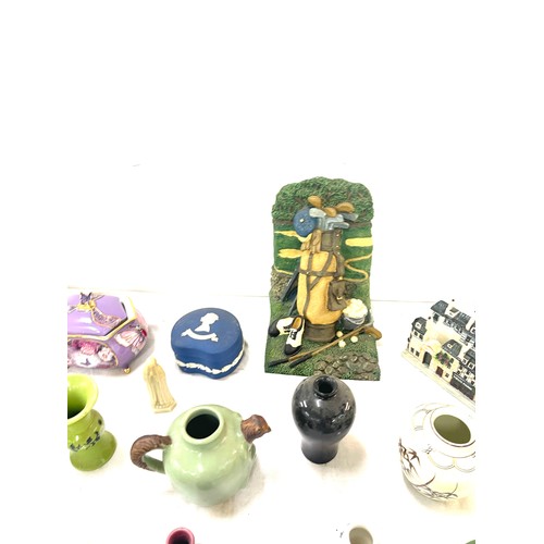 210 - Large selection of miscellaneous pottery includes miniature vases, oriental pottery etc