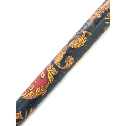 437 - Victorian hand painted police wooden truncheon marked LCP No 230, length 14 inches