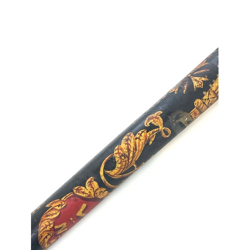 437 - Victorian hand painted police wooden truncheon marked LCP No 230, length 14 inches