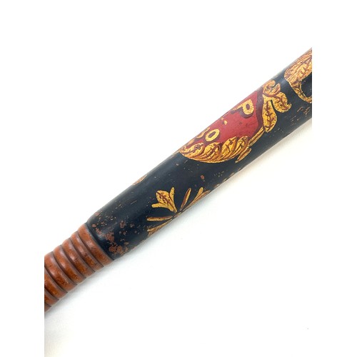 437 - Victorian hand painted police wooden truncheon marked LCP No 230, length 14 inches