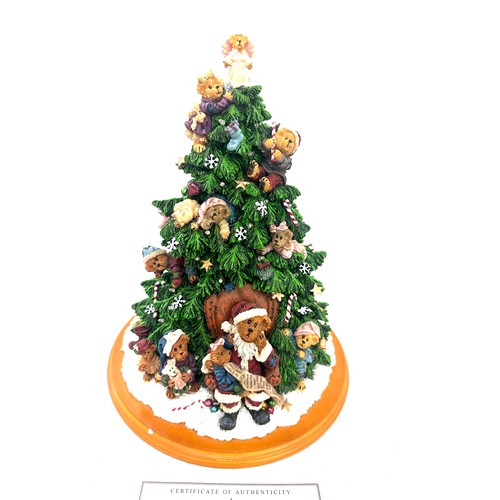 280 - The Boyds Bears Christmas tree Santa bear lighted tree the Danbury Mint 2001