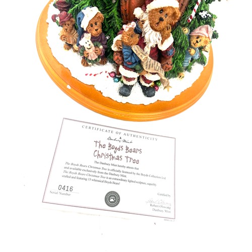 280 - The Boyds Bears Christmas tree Santa bear lighted tree the Danbury Mint 2001