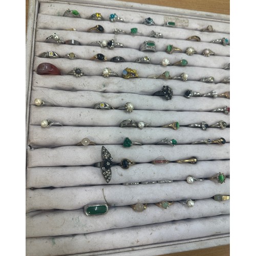 407 - Large selection of vintage and later rings