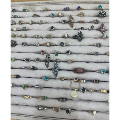 407 - Large selection of vintage and later rings