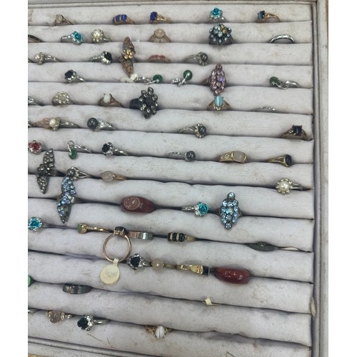 407 - Large selection of vintage and later rings