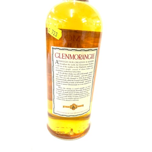 607 - Bottle of Glenmorangie single malt scotch whisky 100 proof, 57% 1 litre ten years old