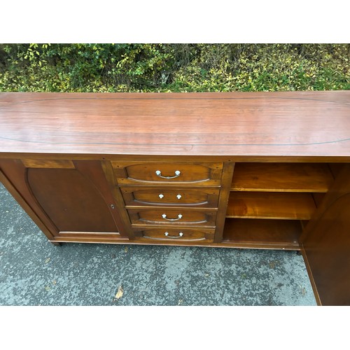 356 - 2 door 4 drawer cherry wood sideboard measures approximately 39 inches tall 79 inches wide 20 inches... 