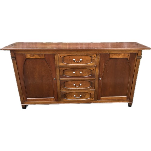 356 - 2 door 4 drawer cherry wood sideboard measures approximately 39 inches tall 79 inches wide 20 inches... 