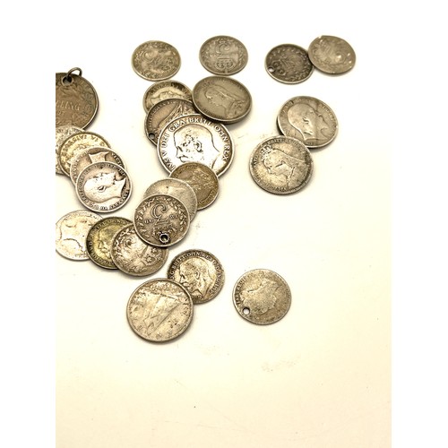 464 - Large selection of pre 1947 and pre 1921 coins, total weight 50 grams