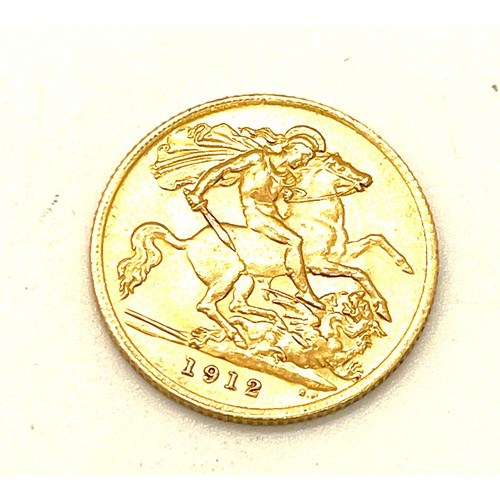 456 - 1912 Half sovereign king george V