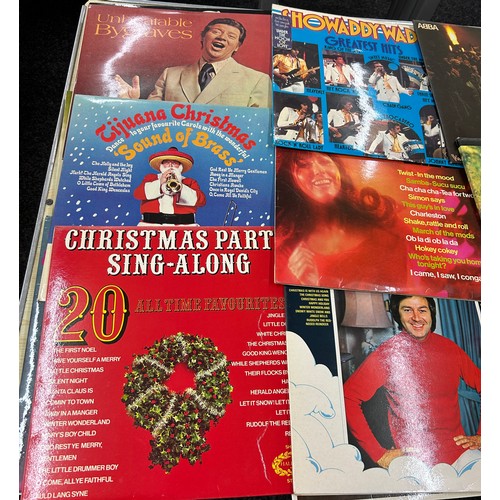 189 - Selection of records various genres to include Christmas party sing along, Party dances etc