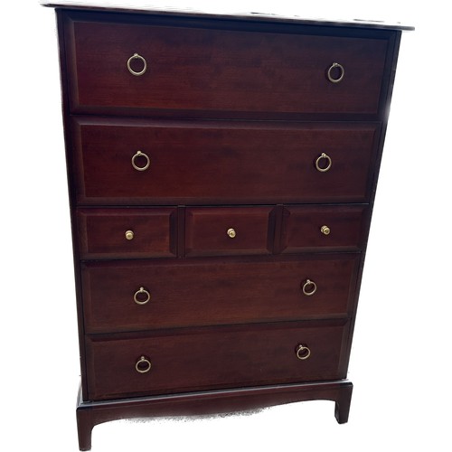 301 - Stag mahogany 7 drawer chest measures approx 44 inches tall by 32 inches wide and 18.5 inches deep