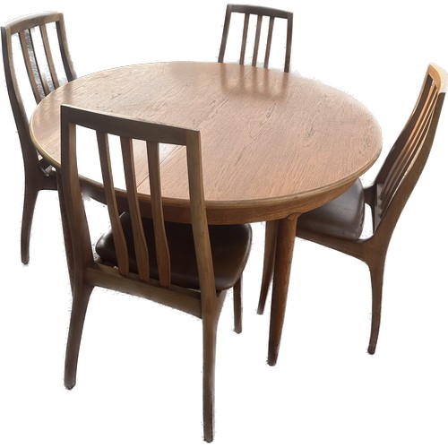 281 - Retro teak table and four chairs