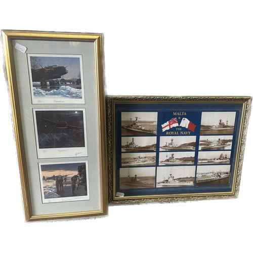 72 - Two framed Military pictures largest measures approx