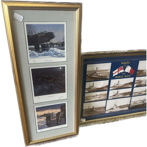 72 - Two framed Military pictures largest measures approx