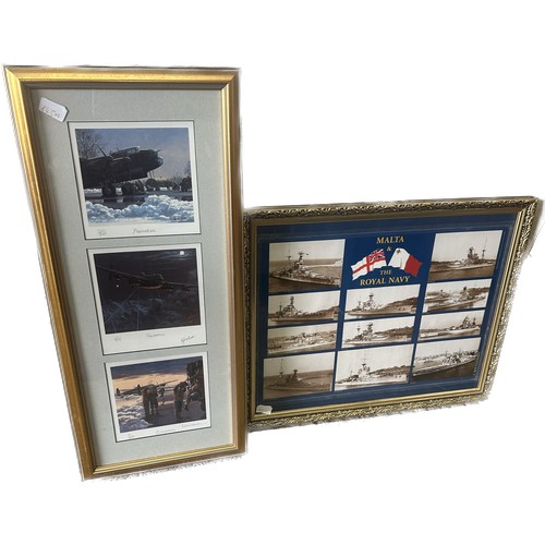 72 - Two framed Military pictures largest measures approx