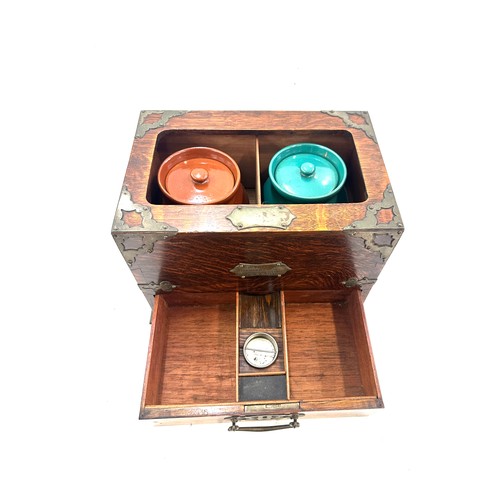 17 - Victorian smokers cabinet measures approximately 8 inches tall 12 inches wide 8 inches depth