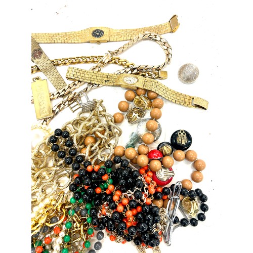 584 - Selection of costume jewellery to include necklaces, watches etc