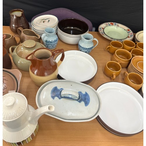 180 - Large selection of miscellaneous pottery includes denby, stone ware etc