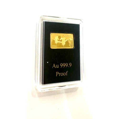 455 - Small gold au 999.9 proof $10