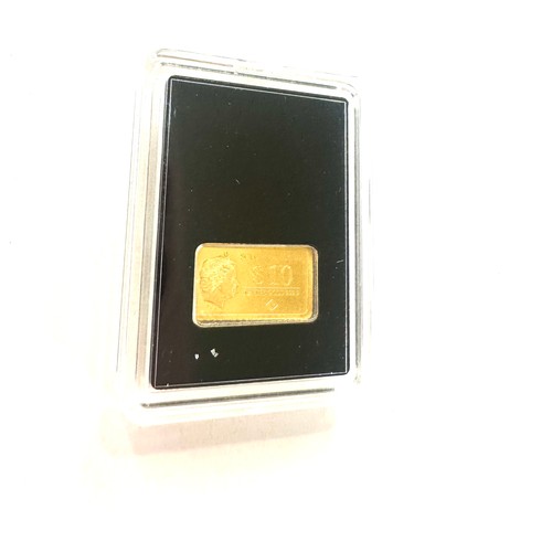 455 - Small gold au 999.9 proof $10