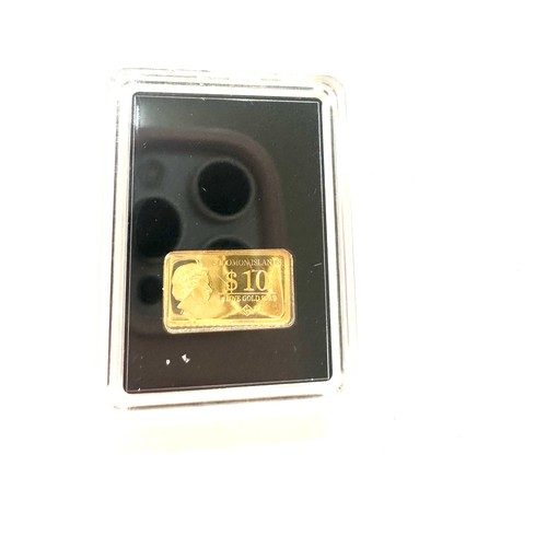 455 - Small gold au 999.9 proof $10