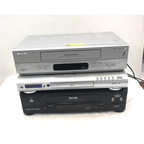 251 - Selection of electrical items to include a Bush DVD 2023/D, Philips VR550 video recorder and a Phili... 