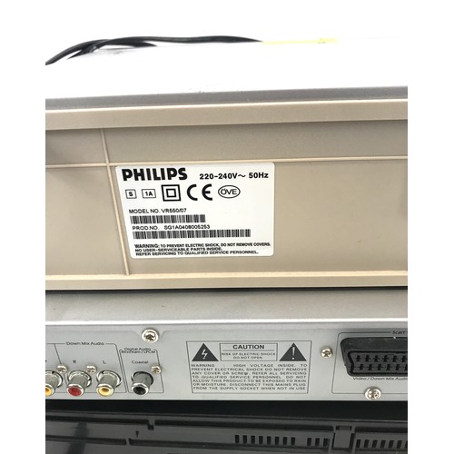 251 - Selection of electrical items to include a Bush DVD 2023/D, Philips VR550 video recorder and a Phili... 