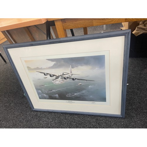 35 - Framed RAF signed print b y Kieth hill, 101/750 named Signing off frame measures approximately 31 in... 