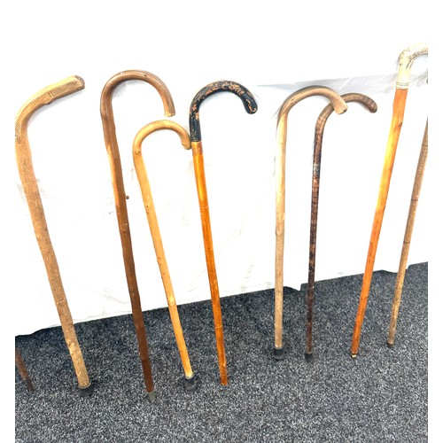 119 - Selection of vintage cane, walking sticks  (9 sticks in total)