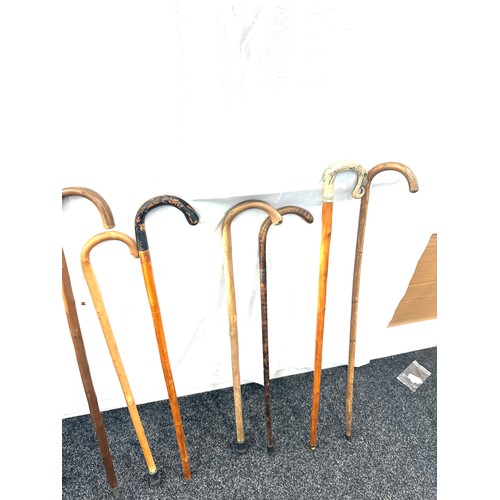 119 - Selection of vintage cane, walking sticks  (9 sticks in total)