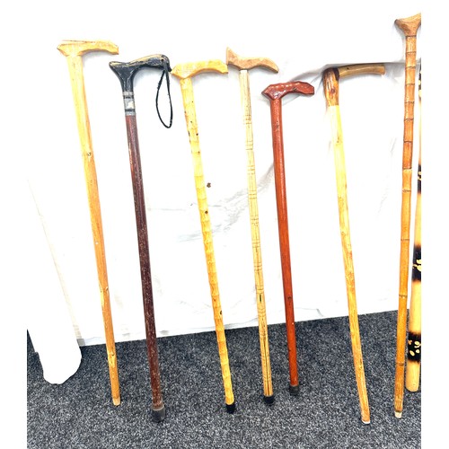 113 - Selection of vintage cane, walking sticks  (9 sticks in total)