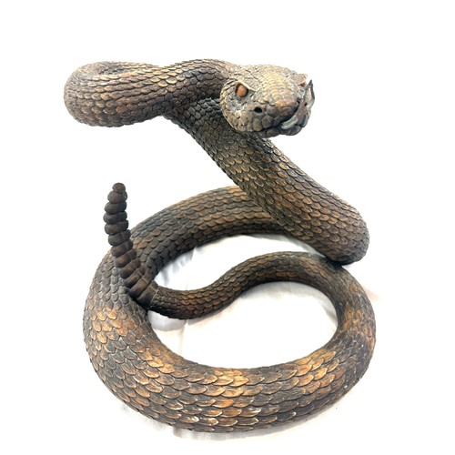 1 - Metal Rattle snake ornament, approximate height 8 inches