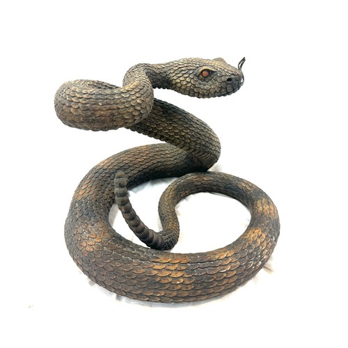 1 - Metal Rattle snake ornament, approximate height 8 inches