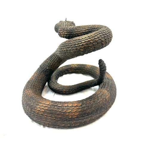 1 - Metal Rattle snake ornament, approximate height 8 inches