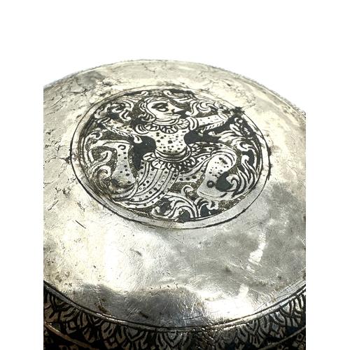 2 - Antique 18th - 19th century Thai niello silver bowl measures approx 10.5cm dia height 5cm