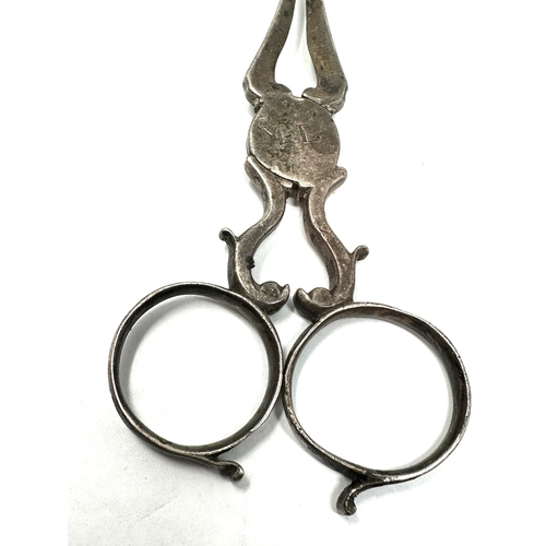 22 - Georgian silver scissor sugar tongs