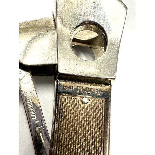 25 - Vintage silver hallmarked cigar cutter