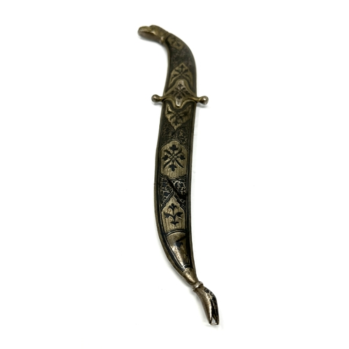 38 - Caucasus silver niello dagger
