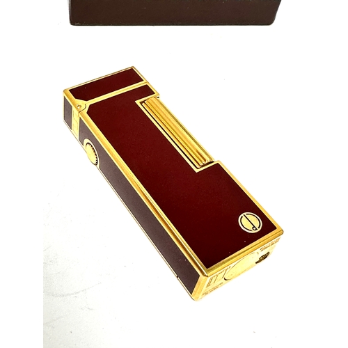 513 - Boxed Dunhill Red Laquer Enamel Rollagas Lighter US.RE 24163