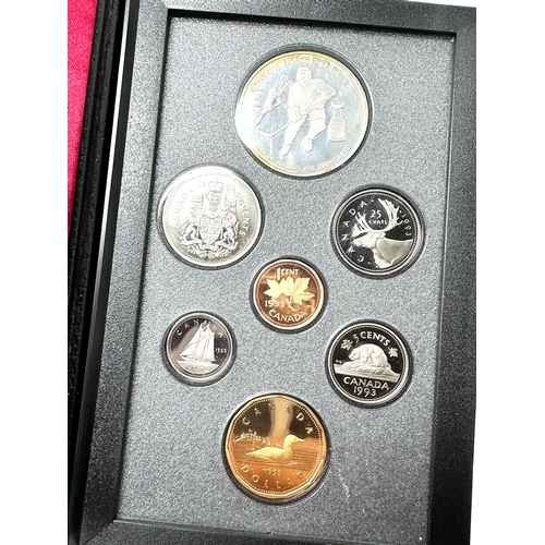 496 - 1993 Canada Royal Mint Proof 7 Coin Year Set Silver $1 BOX + COA