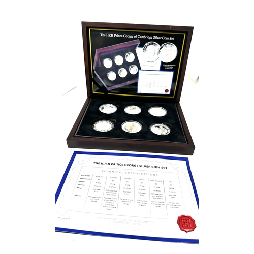 497 - 2013 Silver Proof Prince George Cambridge 6 Coin Set Box COA Mixture Of 999 Silver 925 Silver limite... 