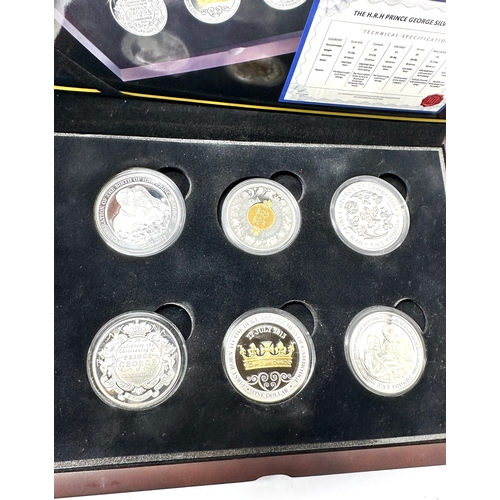 497 - 2013 Silver Proof Prince George Cambridge 6 Coin Set Box COA Mixture Of 999 Silver 925 Silver limite... 