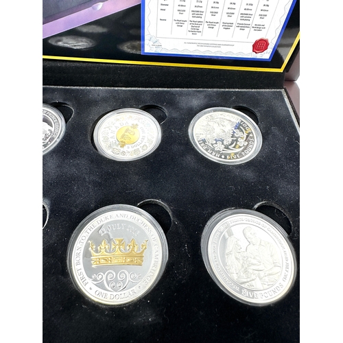 497 - 2013 Silver Proof Prince George Cambridge 6 Coin Set Box COA Mixture Of 999 Silver 925 Silver limite... 