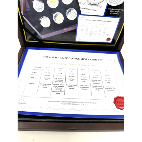 497 - 2013 Silver Proof Prince George Cambridge 6 Coin Set Box COA Mixture Of 999 Silver 925 Silver limite... 